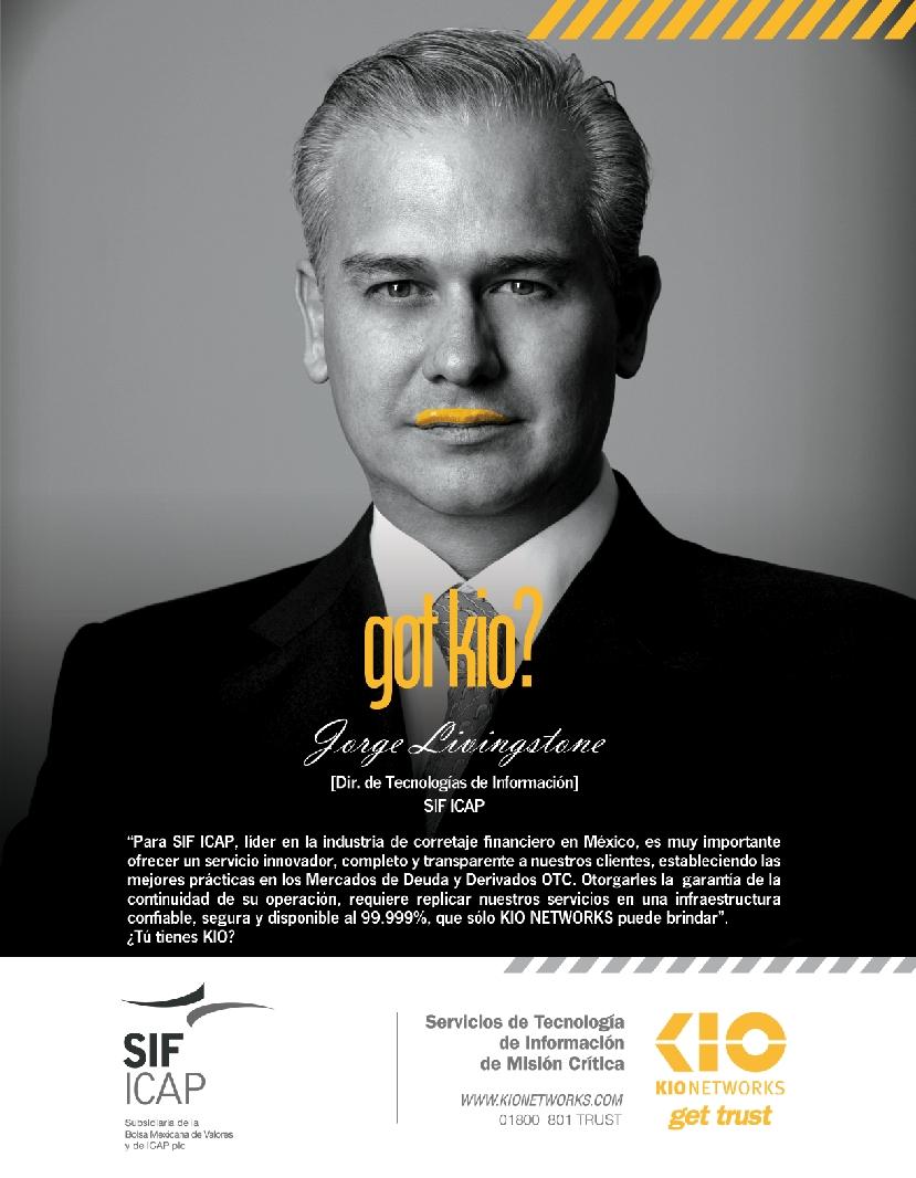 Jorge Livingstone Vaught en la campaña de KIO Networks como Director de Tecnología en SIF ICAP