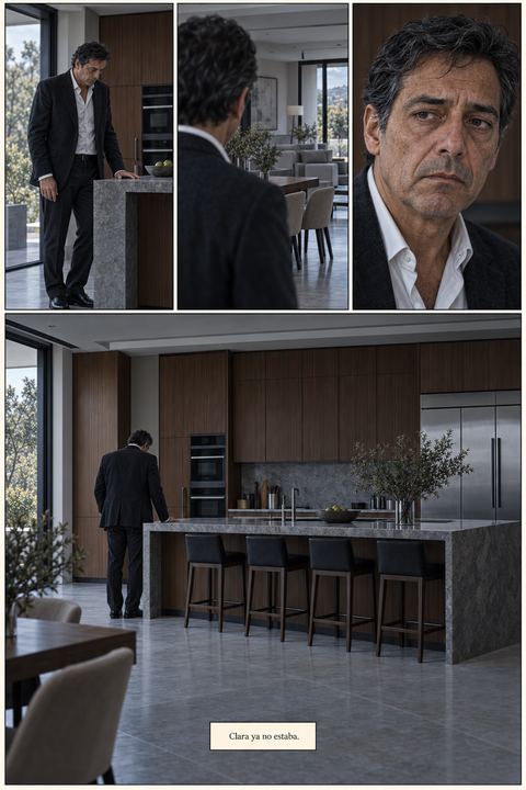 Martín en la cocina vacía: Clara ya no estaba